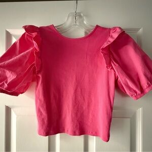 Zara Pink Ruffle Sleeve Kids Tank Top
